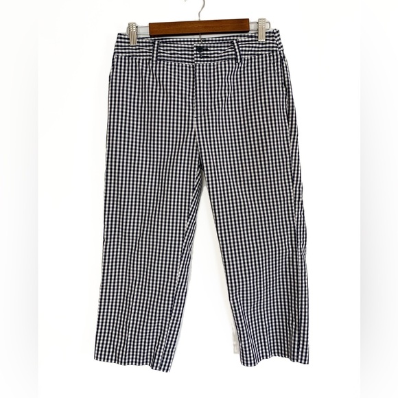 Black and White Gingham Capri Pants - Picture 1 of 4